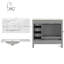Meuble-lavabo 36 po avec lavabo en céramique, armoire de rangement abondante, 2 portes à fermeture douce et 5 tiroirs-1585249386