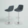 Nials Swivel Upholstered Counter Stool with Metal Frame