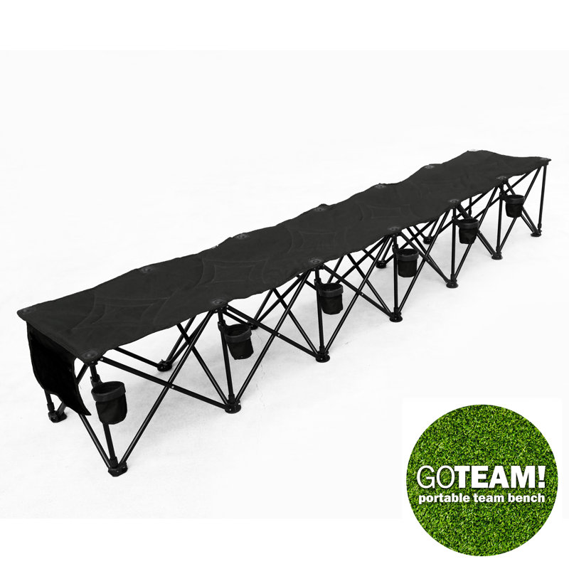 Banc de camping pliable Solange, Noir