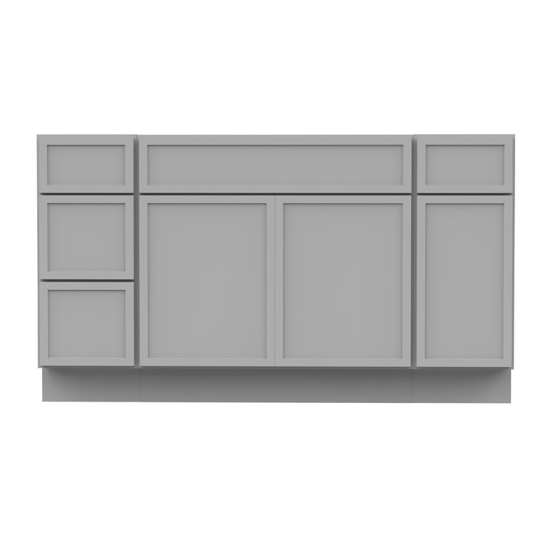 60'' Single Bathroom Vanity Base Only, Gray