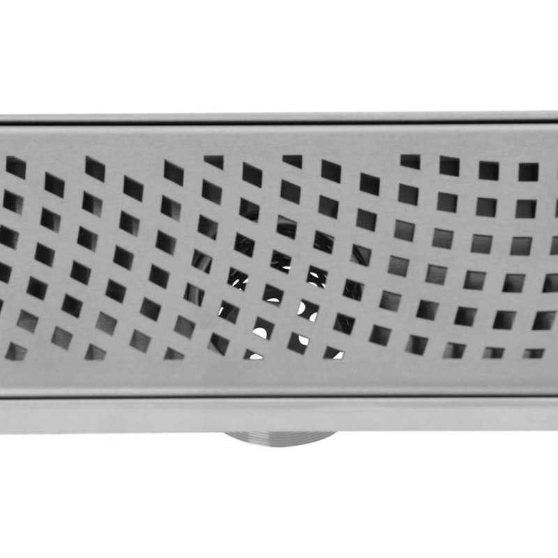 Stainless Steel Linear Shower Drain Wave Grate, 28"