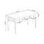 Bureau rectangulaire beige en bois massif avec 3 tiroirs