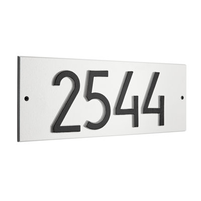 Mid-Century Modern Address Plaque
