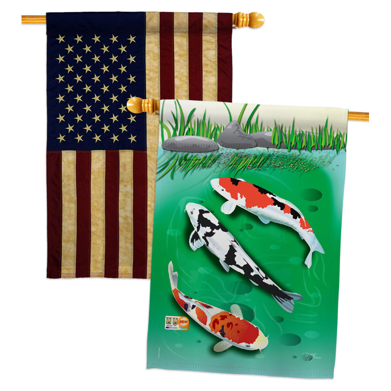 Double Sided 40'' H x 28'' W Polyester House Flag