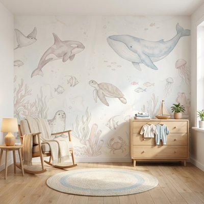Marine Life Wallpaper Ocean Sea Animals Wall Mural