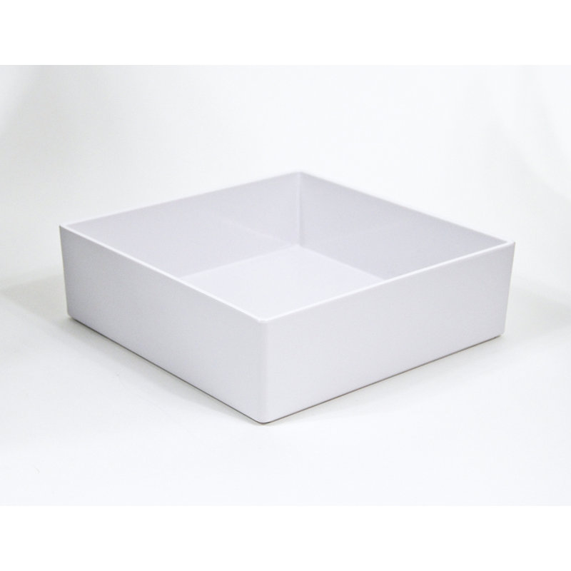 Boîte en mélamine, H 6 po x l 5 po x P 5 po, Mélamine noire