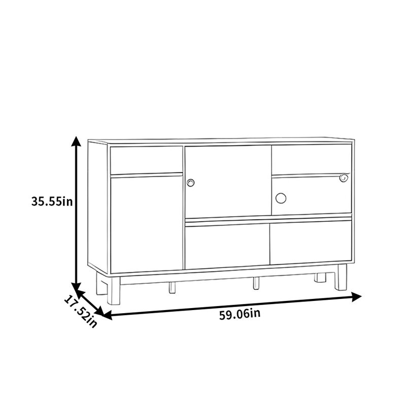 Sikeston, H 35,55 po x l 59,06 po x P 17,52 po