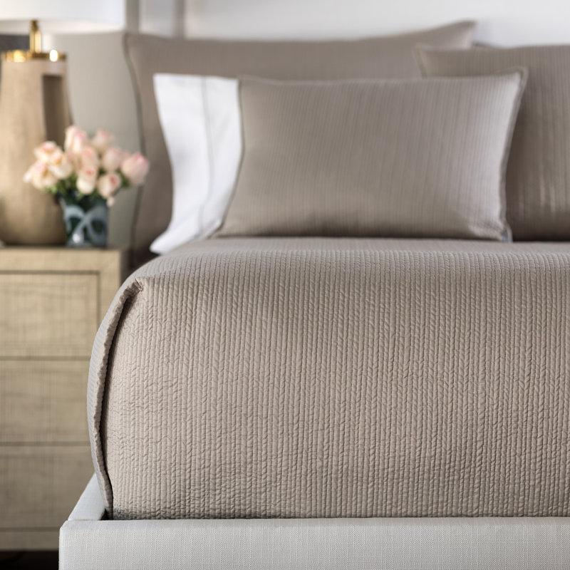 Retro Coverlet, Taupe, Queen Coverlet
