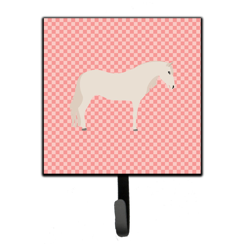 Organisateur de clés murales cheval paso fino avec crochets clés Valborg, Rose