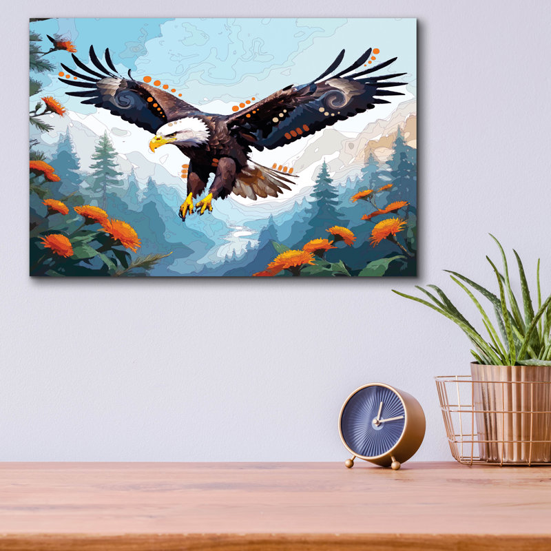  «Soaring Overhead» par Dean Russo, art mural en verre acrylique, 16 po x 12 po