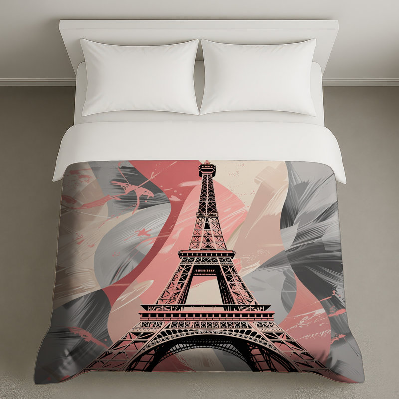 Housse de couette Tour Eiffel Bedding Architecture Modern, Lit simple
