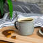 Argon Tableware - Coloured Enamel Belly Mugs - 375ml - Grey/Cream-63918945
