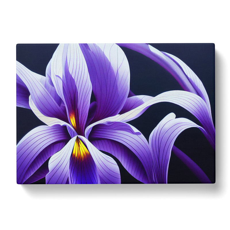 Artsy Flower - Wrapped Canvas Print, 35cm H x 50cm W x 3cm D