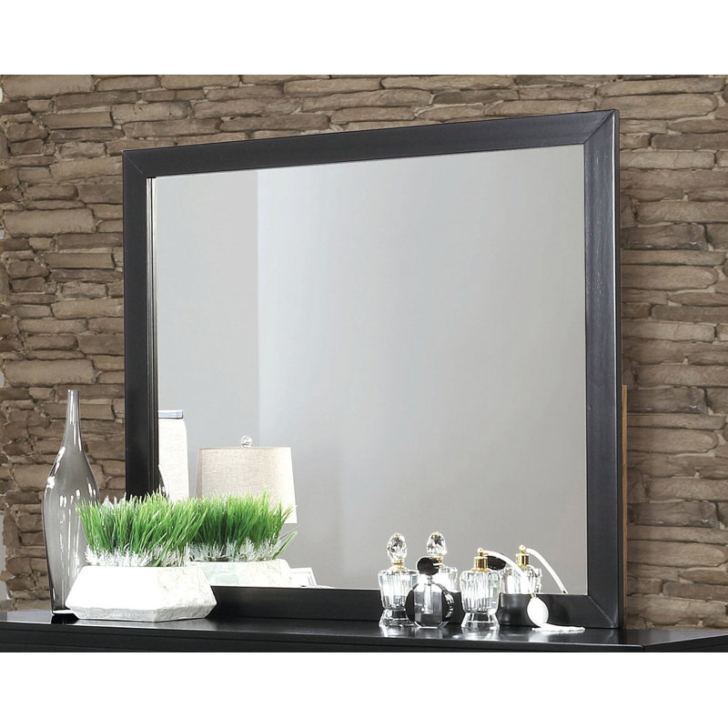 Wood Flat Wall Mirror