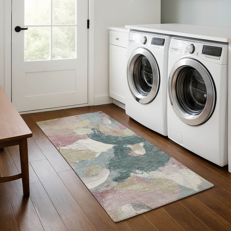 Premium Machine Washable Mouton Abstract Rug, Runner 2'3" x 7'6"