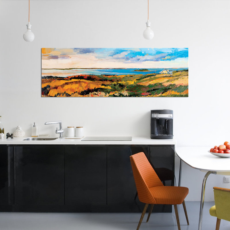 « cape cod vista », impression sur toile, H 12 po x l 36 po x P 1,5 po, Cadre noir