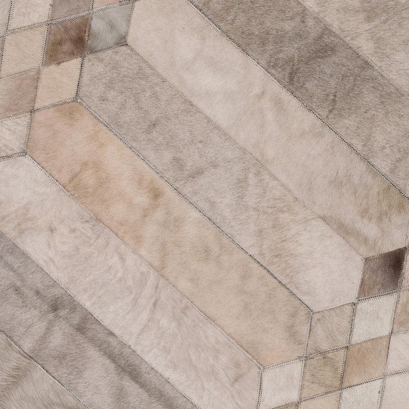 Largo Cowhide Geometric Area Rug, Rectangle 5'7" x 7'10"