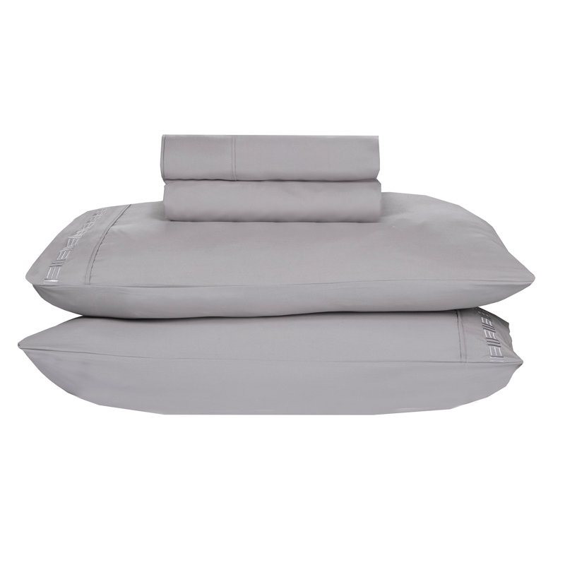 Ensemble de draps en microfibre Paarizaat 9900 Series, gris clair, Lit simple