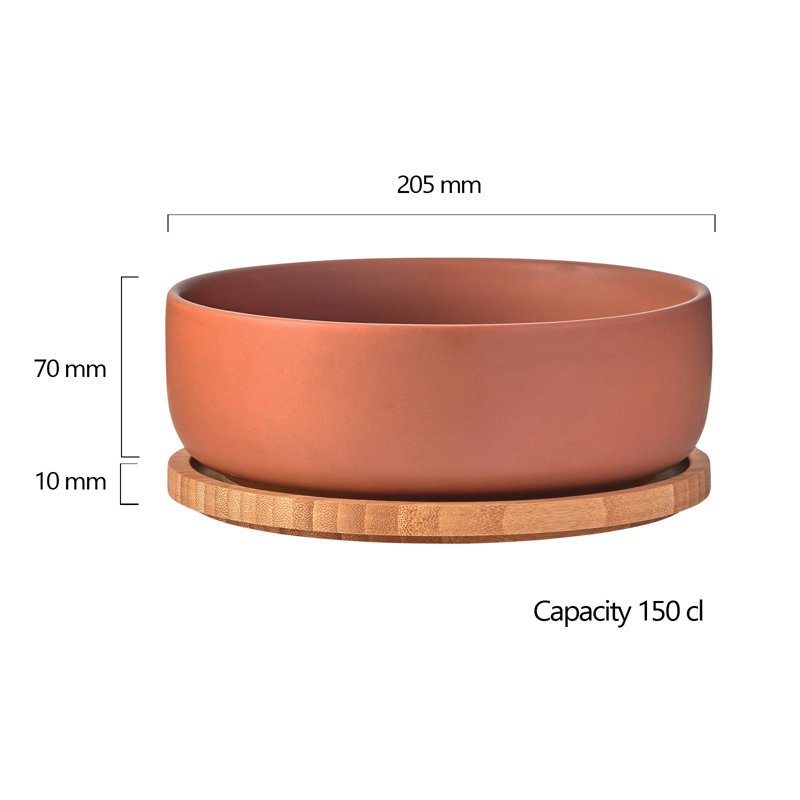 Share Serving Bowl, Orange/Brown
