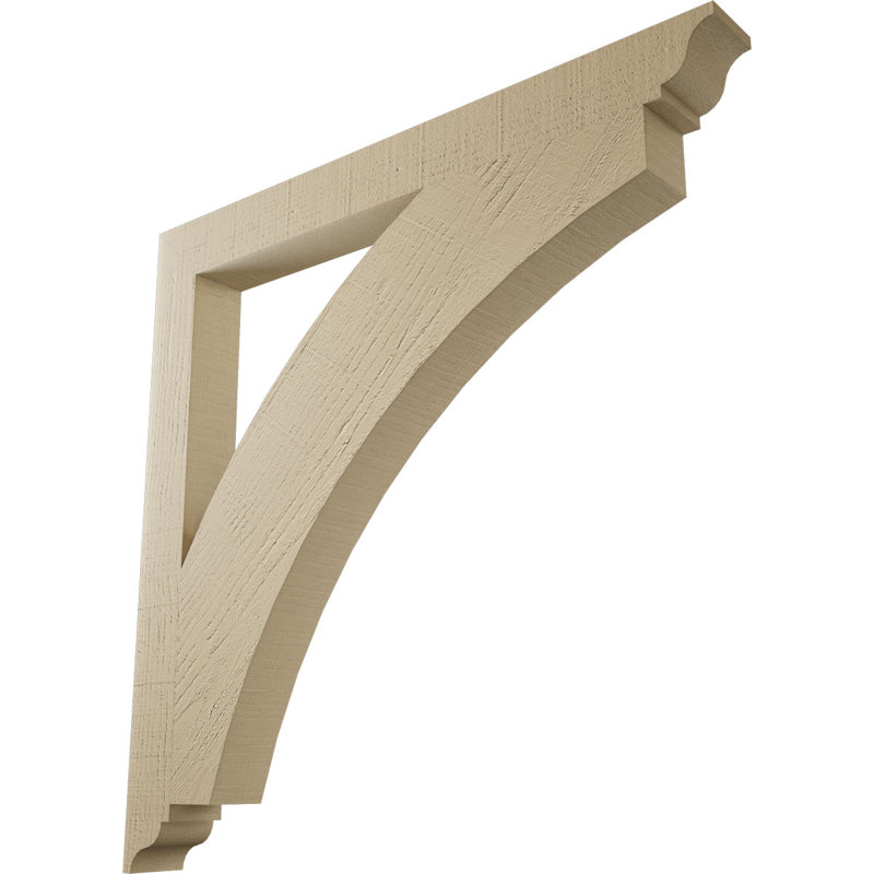 Support traditionnel Timberthane en faux bois de cèdre brut Thorton, l 3 1/2 po x P 36 po x H 36 po, brun clair apprêté