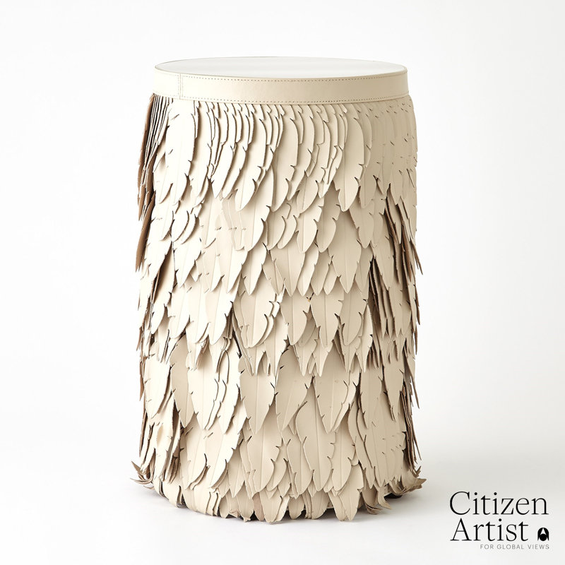 Emily Martini End Table, Ivory