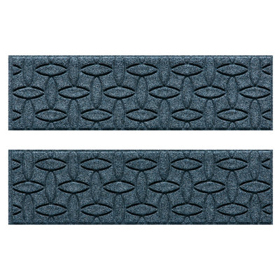 WaterHog® Elipse 8.5 in. x 30 in. Indoor Outdoor Stair Treads Set/4