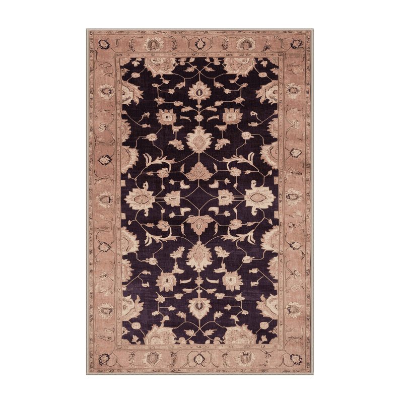 Machine Washable Overdyed Beige Area Rug, Rectangle 2' x 3'