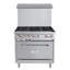 Cuisinière au gaz naturel commerciale de 36 po à 6 brûleurs en acier inoxydable (km-CR36-NG)-119235755