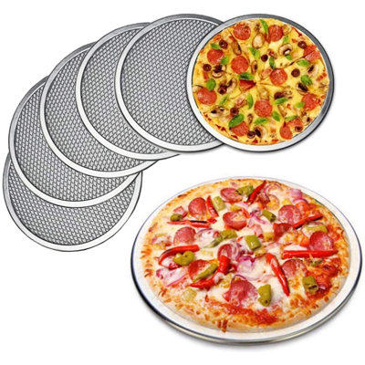 Moule à pizza en aluminium de 6 po avec trous, moule à pizza, plateau de cuisson pour bac à pizza rond