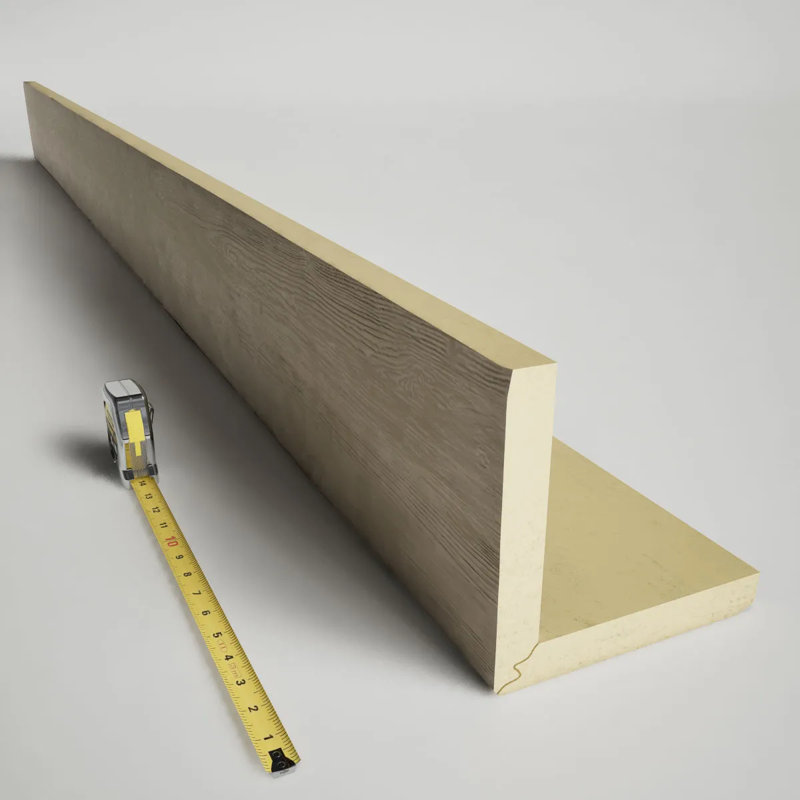 Planche de poutre en faux bois Endurathane sablé, H 8 po x l 4 po, Sand Dune, 22 pi L