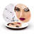 Feliciana Hello Kitty The Stripe Compact Mirror with LED Light, Travel Makeup Mirror with Magnification