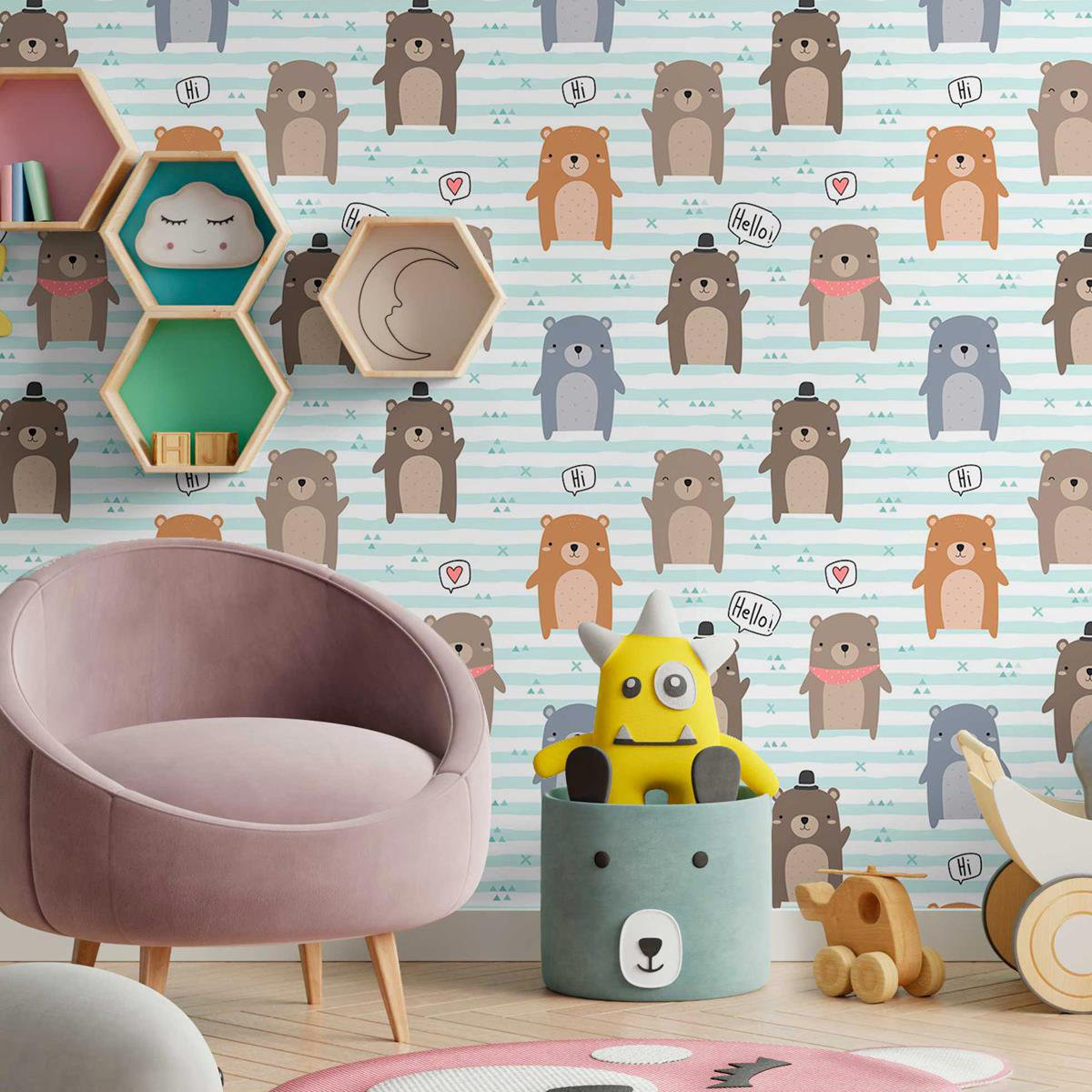 Zoomie Kids Lumet 8.5' L x 24" W Peel and Stick Wallpaper Roll | Wayfair