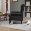 Fauteuil à structure en bois, fauteuil d'appoint moderne avec pieds en bois robustes pour la chambre à coucher du salon (fauteuil d'appoint)-855957918-855957913