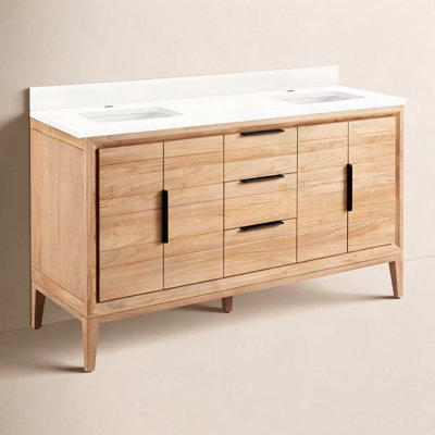 Meuble-lavabo double 60 po Aliso