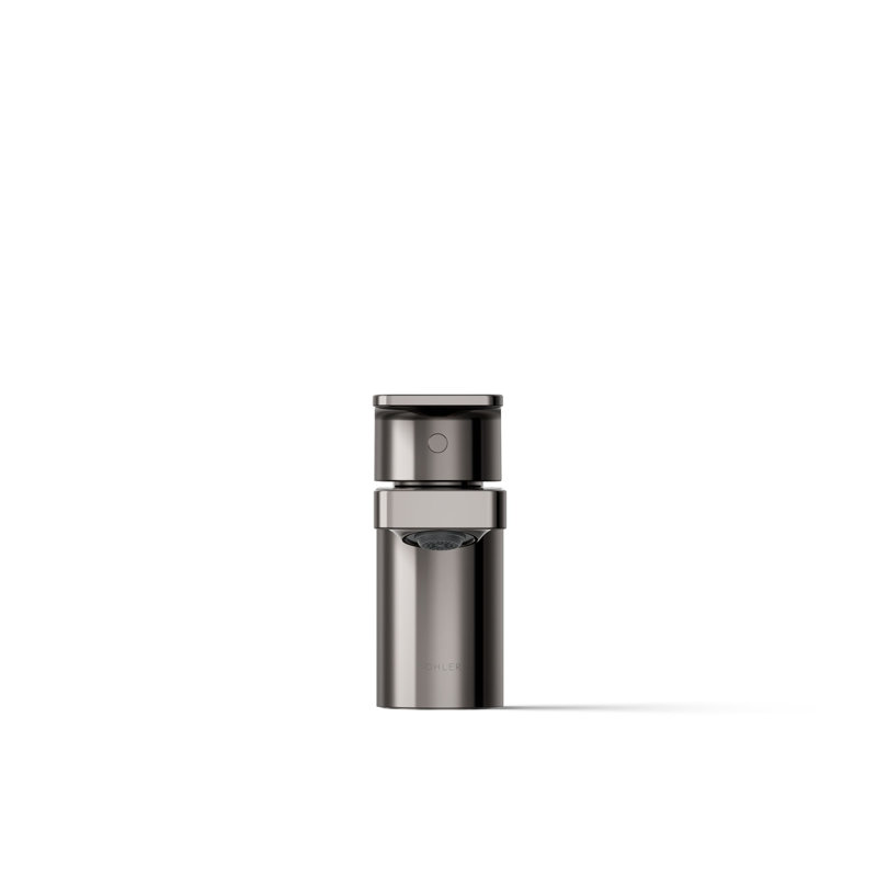 Parallel Single Hole Bathroom Faucet, Vibrant Titanium