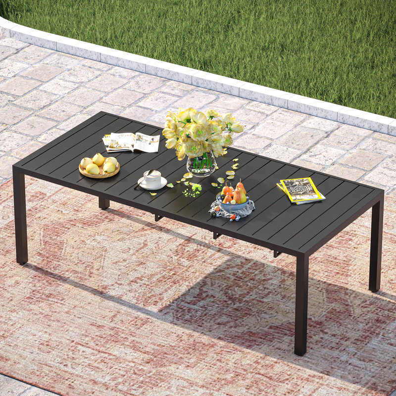 Anaila Extendable Rectangular Outdoor Dining Table