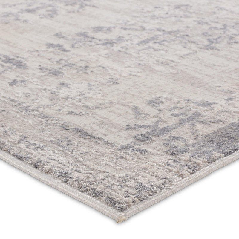 Tapis argenté / ardoise Jackeline, Rectangle 5 pi 3 po x 7 pi 6 po