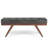 Pierce 48"W Mid-Century Modern Button Tufted Ottoman Bench with Solid Wood Frame-1246339461