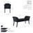 Modern Upholstered Bedroom Bench with Tufted Seat, Velvet Accent Bench for Entryway, Bedroom & Living Room, Black-164431890