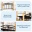 Structure de lit avec tête de lit, structure de lit plateforme simple avec lattes de bois, aucun sommier nécessaire-928912520