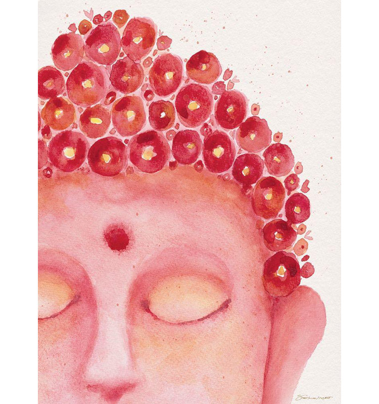 «Bungalow Bouddha in Pink III» par Bungalow Rose Marrott, H 24 po x l 19 po