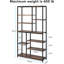 78.7 Inch Extra Tall 8-Tier Rustic Staggered Etagere Bookcase With 8 Shelves For Organized Storage And Display