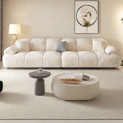 Creamy retro in-line marshmallow cat scratch sofa