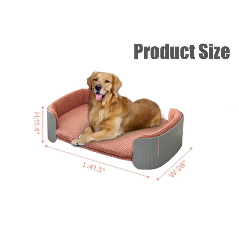 Lit d'intérieur pour chat, Gris / Rose, Taille moyenne: l 41,3 po x P 28 po