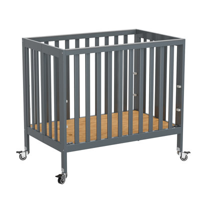 Hiltz Foldable Portable Crib With Mattress