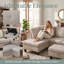 Canapé modulaire rembourré réversible avec repose-pieds-133526728-133526733