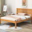 Structure de lit plateforme simple avec tête de lit, support de lattes en bois amovible, sans sommier, chêne digne de confiance-2384740