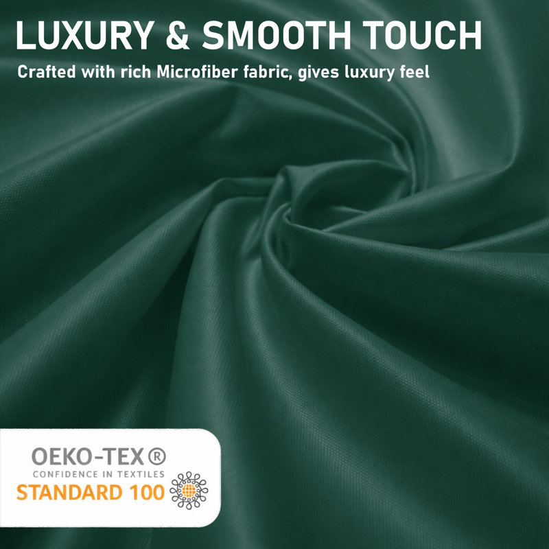 Luxury 3-Piece Dyed Duvet Cover Set With Pillowcases, Kingsize Duvet Cover Set + 2 Pillowcases, Emerald