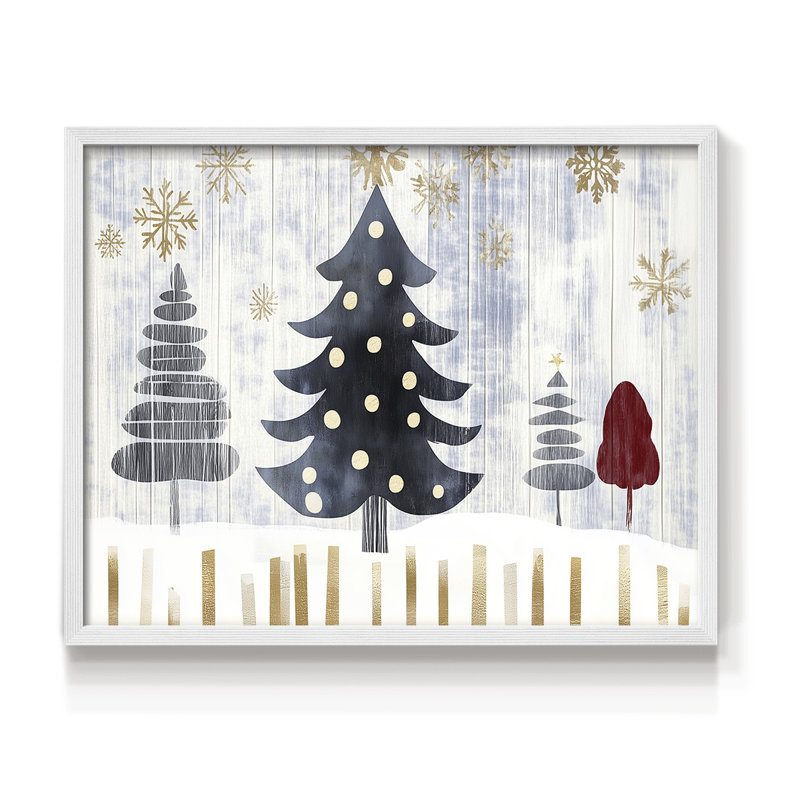 Art de Noël - CLxxi - reproduction encadrée - réversible, H 8 po x l 10 po, Blanc