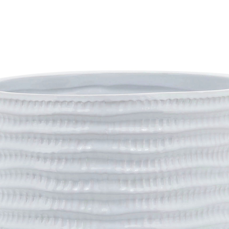 Jardinière 8 "avec support, blanc
